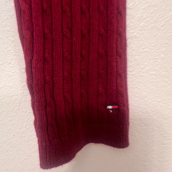 Tommy Hilfiger Burgundy Red V-Neck Sweater - Picture 5 of 7
